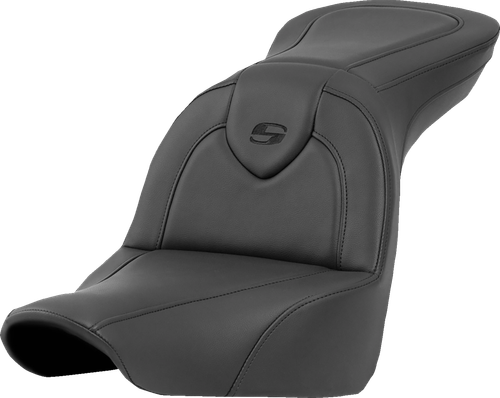 SADDLEMEN Roadsofa™ Seat - without Backrest - Black/Black Stitching - FXLR/FLSB '18-'23 818-29-187