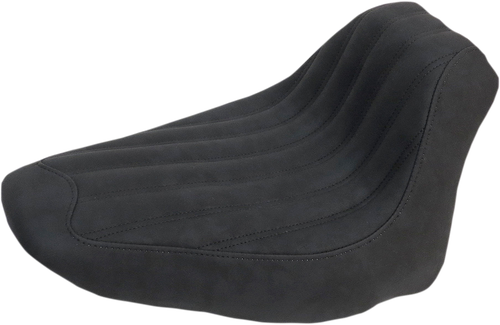 SADDLEMEN Knuckle Solo Seat - Ribbed - Black - FLST '06-'17 806-15-0023