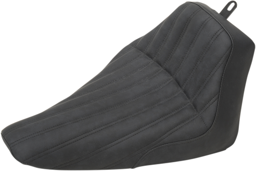 SADDLEMEN Knuckle Solo Seat - Ribbed - Black - FLS '12-'17 812-26-0023
