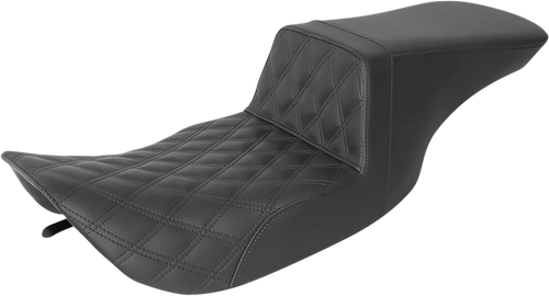 SADDLEMEN Tour Step-Up Seat - Front Lattice Stitch - Black - FL '97-'07 897-06-192
