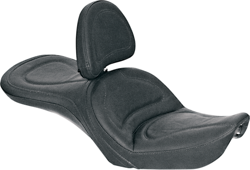 SADDLEMEN Seat - Explorer™ - With Backrest - Stitched - Black - FXDWG '96-'03 83G52JS