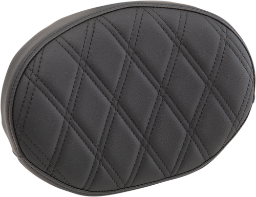 DRAG SPECIALTIES SEATS Sissy Bar Pad - Double Diamond - Black - Oval - 2" Thick 0822-0446