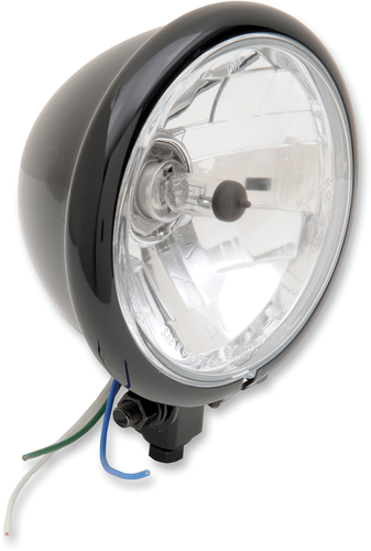 DRAG SPECIALTIES Springer Headlight - Bottom Mount - 5-3/4" - Black 20-6035BWI
