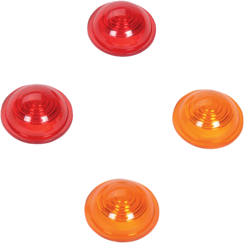 DRAG SPECIALTIES Mini-Bullet Lens Kit - Amber/Red 20-6592-A/R
