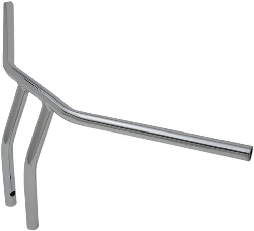 DRAG SPECIALTIES 1" T-Bar - Dimpled - Curved - 10" - Chrome 0601-4230
