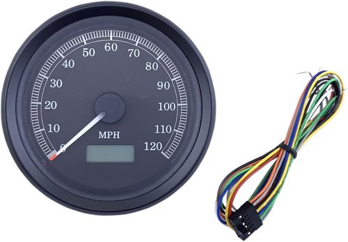 DRAG SPECIALTIES Universal 3-3/8" Programmable Electronic Speedometer - MPH - Black Face - Black Bezel T21-69A3BBDSR