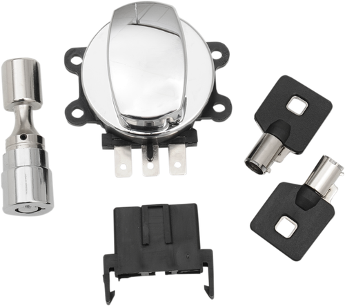 DRAG SPECIALTIES Side Hinge Ignition Switch with Fork Lock - Chrome 21-0209K