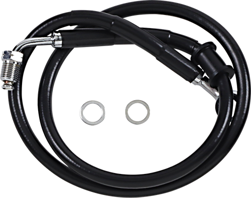 DRAG SPECIALTIES Brake Line - +4" - Black - '18-'24 Softail 618620-4BLK
