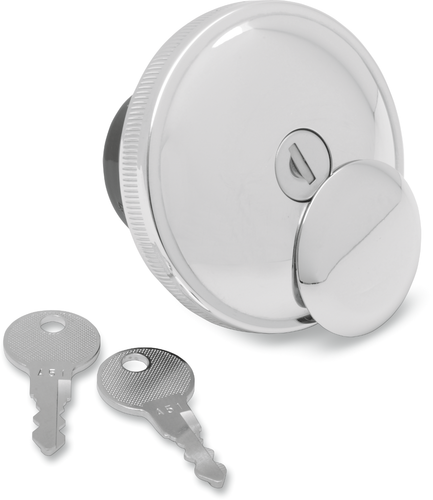 DRAG SPECIALTIES Screw-In Locking Gas Cap - Vented - Chrome 03-0318A-A