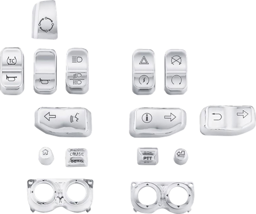 DRAG SPECIALTIES Switch Cap Kit - Chrome H18-0358CO-C