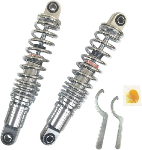 DRAG SPECIALTIES SHOCKS Premium Ride-Height Adjustable Shocks - 13" - Heavy Duty - Chrome C16-0163H
