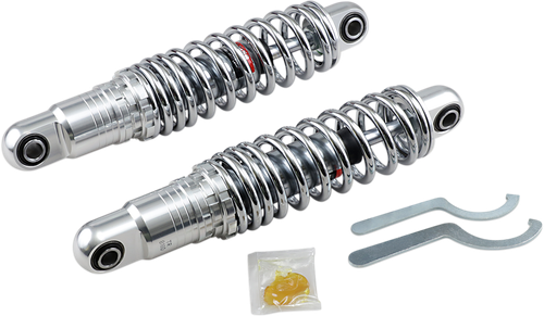 DRAG SPECIALTIES SHOCKS Premium Ride-Height Adjustable Shocks - 12" - Heavy Duty - Chrome C16-0162H