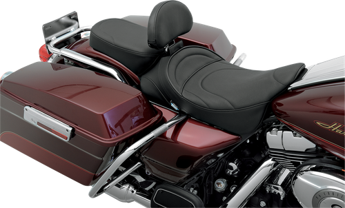 DRAG SPECIALTIES SEATS Pillion Seat - Mild Stitched - Narrow - FL '00-'22 0801-0469