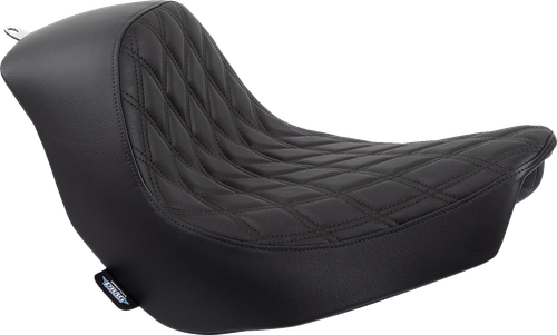 DRAG SPECIALTIES SEATS Solo Seat - Double Diamond - Black Stitching - FL/FX '18-'23 0802-1513
