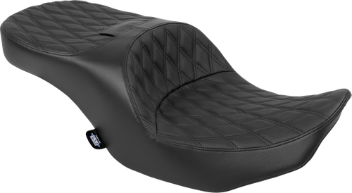 DRAG SPECIALTIES SEATS Freedom Seat - Black - Vinyl - Black Double Diamond Stitch - FLT/FLH '23-'25 4711B