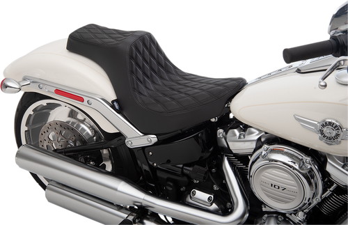DRAG SPECIALTIES SEATS Predator III Seat - Double Diamond - Black Stitching - FLFB/S '18-'25 0802-1188