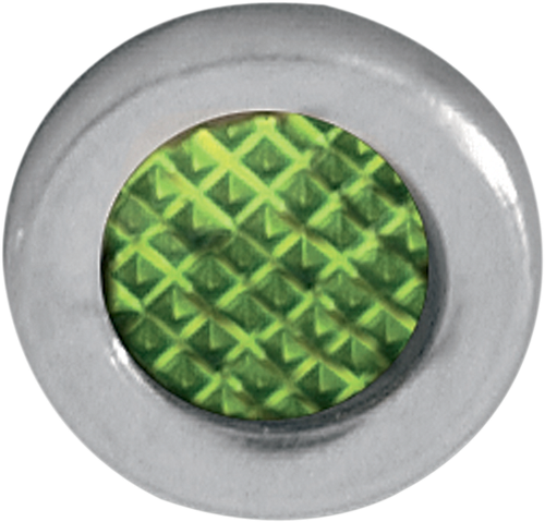 DRAG SPECIALTIES Snap-In Indicator Light - Green - Stainless Steel Bezel 162607