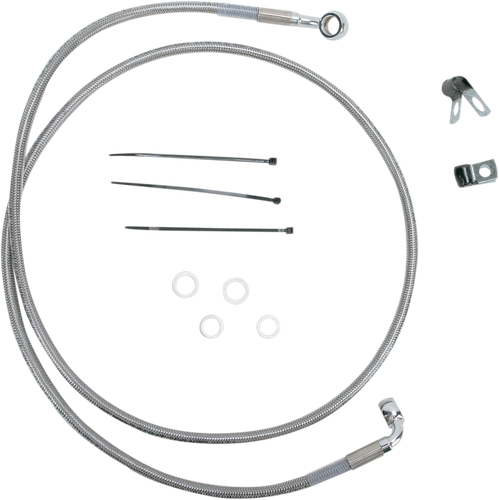 DRAG SPECIALTIES Brake Line - Front - +8" - Stainless Steel 640113-8