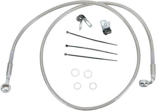 DRAG SPECIALTIES Brake Line - Front - +2" - Stainless Steel 640110-2