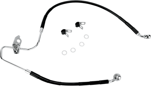 DRAG SPECIALTIES Brake Line - Rear - Black 640229-BLK