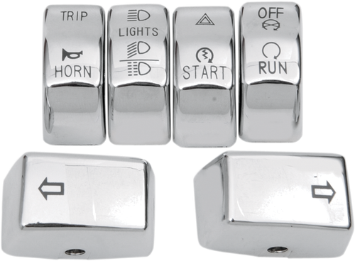 DRAG SPECIALTIES Switch Cap Kit - Chrome H18-0343CO-C