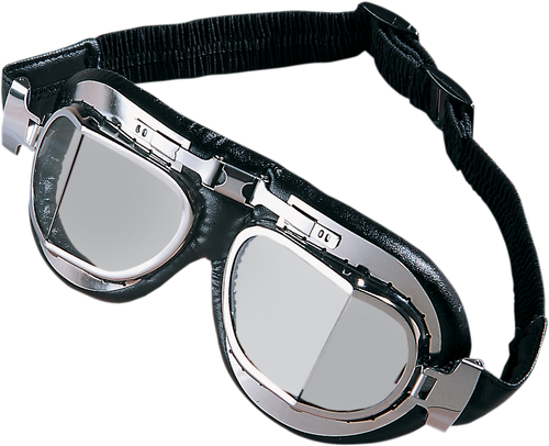 DRAG SPECIALTIES Red Baron Goggle - Stainless Steel - Tinted Lens 220028-BX3