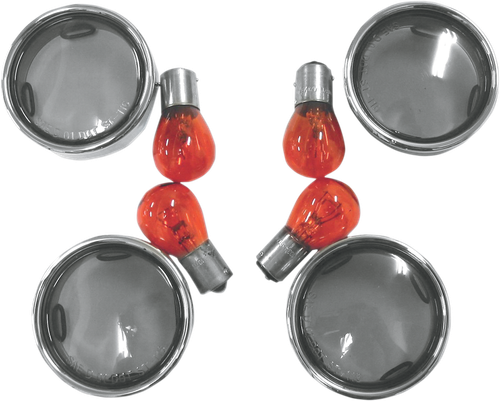 DRAG SPECIALTIES Lens Kit with Trim Ring - Smoke L12-0226L