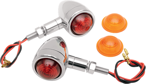 DRAG SPECIALTIES Mini-Bullet Light Kit - Amber/Red 20-65921