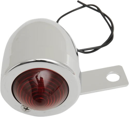 DRAG SPECIALTIES Bullet Light with Mount - Right - Red Lens - Chrome 162084-BC207