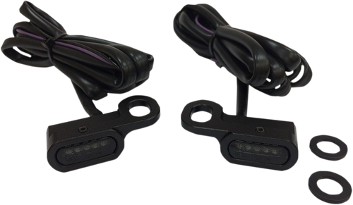DRAG SPECIALTIES LED Handlebar Marker Lights - Hydraulic Clutch - Black/Smoke L22-0229MBMENU