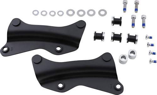 DRAG SPECIALTIES Backrest Docking Kit - Black C77-0104MB