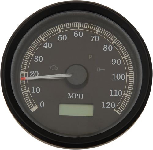 DRAG SPECIALTIES 3-3/8" MPH Programmable Electronic Speedometer - Black Bezel - Black Face T21-69A3BBDS