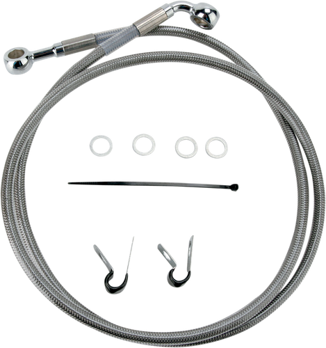 DRAG SPECIALTIES Brake Line - Front - +4" - Stainless Steel - XL 660310-4