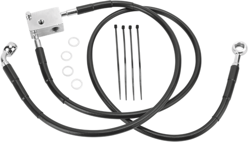 DRAG SPECIALTIES Brake Line - Rear - Black 640221-BLK