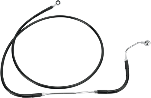 DRAG SPECIALTIES Brake Line - Front - Black - +6" ABS 691182-6BLK