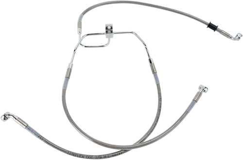 DRAG SPECIALTIES Brake Line - +10" - Stainless Steel - FXDF '08-'17 660325-10