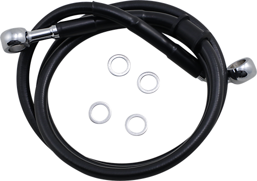 DRAG SPECIALTIES Brake Line - Front (Upper) - Black 618763-BLK