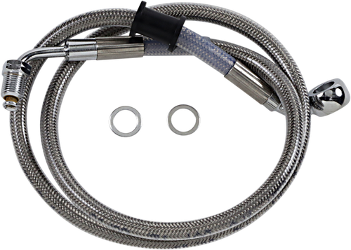 DRAG SPECIALTIES Brake Line - +8" - Stainless Steel - '18-'24 Softail 618604-8