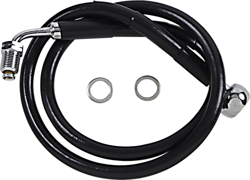 DRAG SPECIALTIES Brake Line - +6" - Black - '18-'21 Softail 618601-6BLK