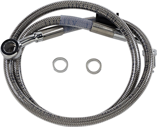 DRAG SPECIALTIES Brake Line - +4" - Stainless Steel - '18-'24 Softail 618620-4