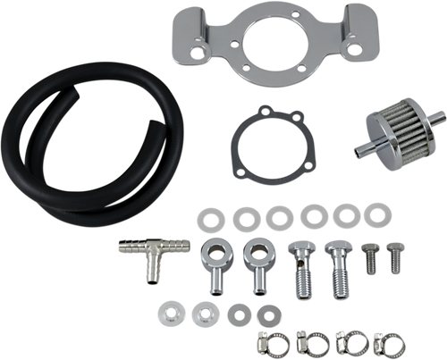 DRAG SPECIALTIES Crankcase Breather with Support Bracket Kit - Sportster 120087-BC514