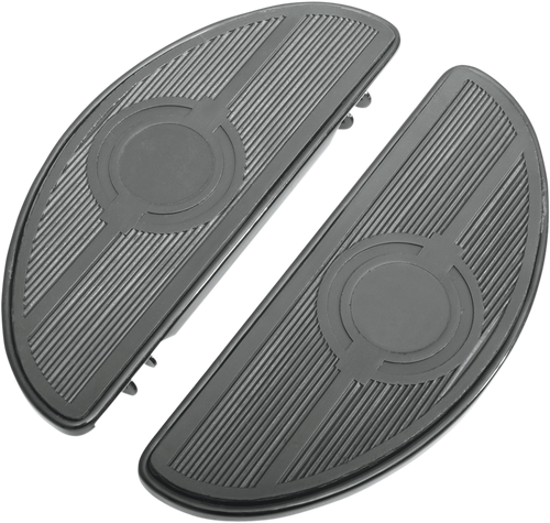DRAG SPECIALTIES Half-Moon Floorboard - w/o Vibration Inserts - Black - FL 17-0418LB