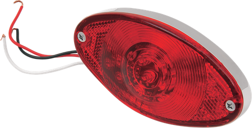 DRAG SPECIALTIES Taillight - Cat Eye - Ultra Thin - Red Lens 160634