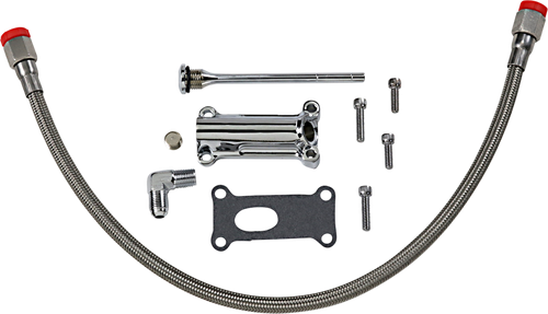 DRAG SPECIALTIES Engine Oil Spout Kit - Chrome - 02'-06' Touring 323057