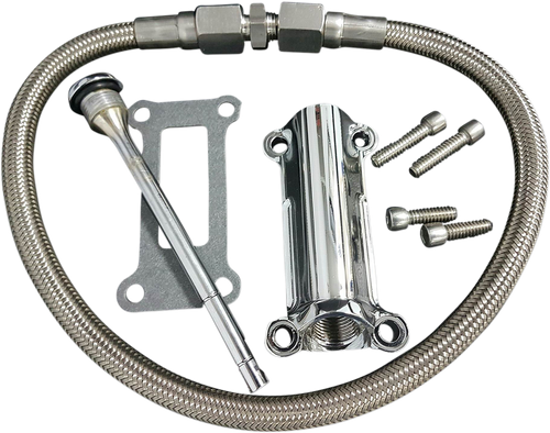 DRAG SPECIALTIES Engine Oil Spout Kit - Chrome - 99'-01' Touring 323056