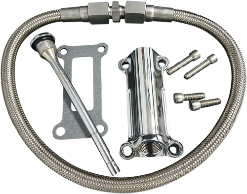 DRAG SPECIALTIES Engine Oil Spout Kit - Chrome - 93'-98' Touring 323055