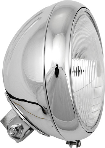 7" Headlight Grooved 60/55w Chrome