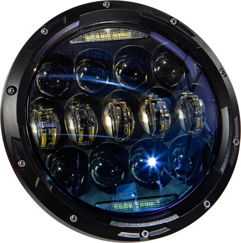 Led Headlight 7" 130w Black 10,000/5000 Lumens