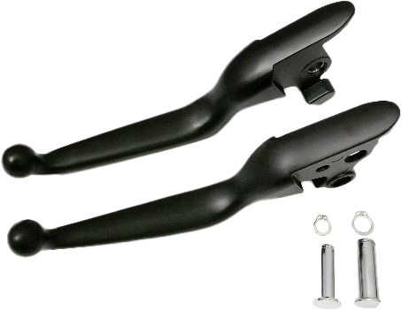 Smooth Lever Set Black Softail 18 24