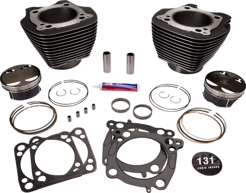 S&S CYCLE 131" Hot Set Up® - 4-5/8" Stroke - Black Granite w/Highlight - M8 320-0623